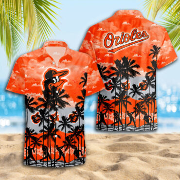 Baltimore Orioles Sunset Surf Hawaiian Shirt Unisex T-shirt, Sweatshirt, Hoodie, Long Sleeve Tee - T-Shirt, Sweatshirt, Hoodie