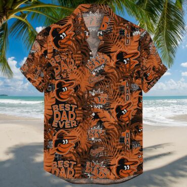 Baltimore Orioles Super Dad Tropical Hawaiian Shirt Unisex T-shirt, Sweatshirt, Hoodie, Long Sleeve Tee - T-Shirt, Sweatshirt, Hoodie