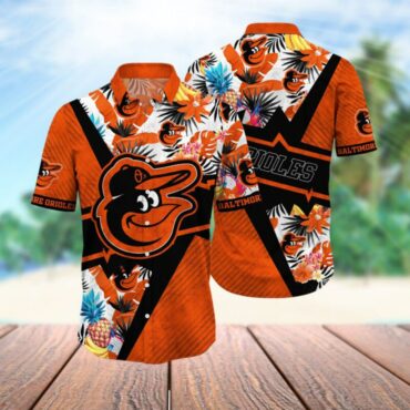Baltimore Orioles Tropical Blaze Hawaiian Shirt Unisex T-shirt, Sweatshirt, Hoodie, Long Sleeve Tee - T-Shirt, Sweatshirt, Hoodie