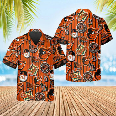 Baltimore Orioles Vintage Charm Hawaiian Shirt Unisex T-shirt, Sweatshirt, Hoodie, Long Sleeve Tee - T-Shirt, Sweatshirt, Hoodie