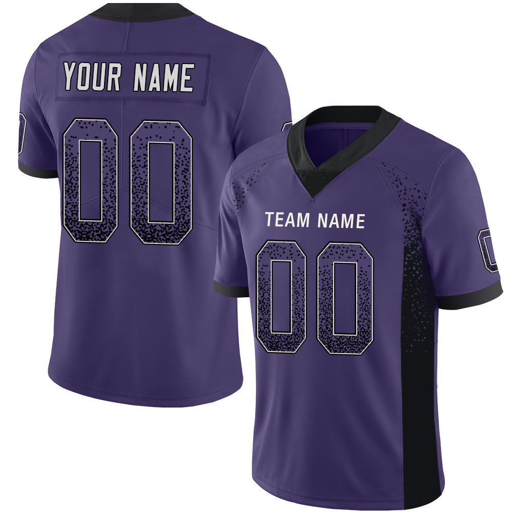 Custom B.Raven Stitched American Football Jerseys Personalize Birthday Gifts Purple Jersey football jersey product view 1