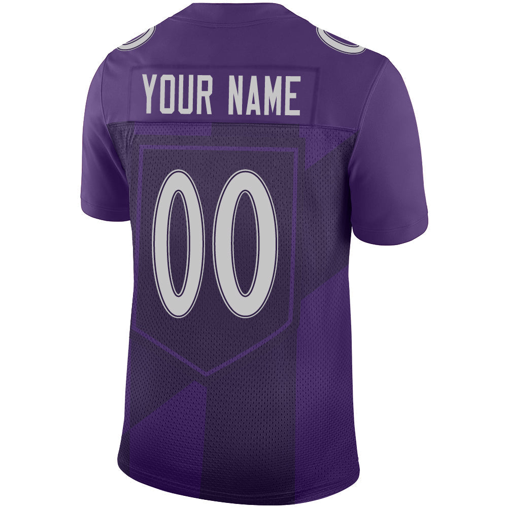 Custom B.Raven Stitched American Football Jerseys Personalize Birthday Gifts Purple Jersey football jersey product view 3