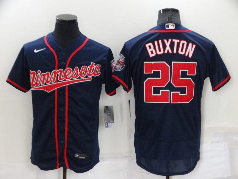 Men's Minnesota Twins Byron Buxton Navy Replica Player Jersey baseball jersey product view 1