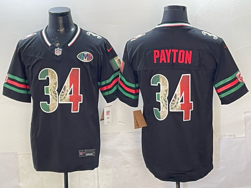 Men's Chicago Bears Walter Payton Black Game Team Jersey football jersey product view 1