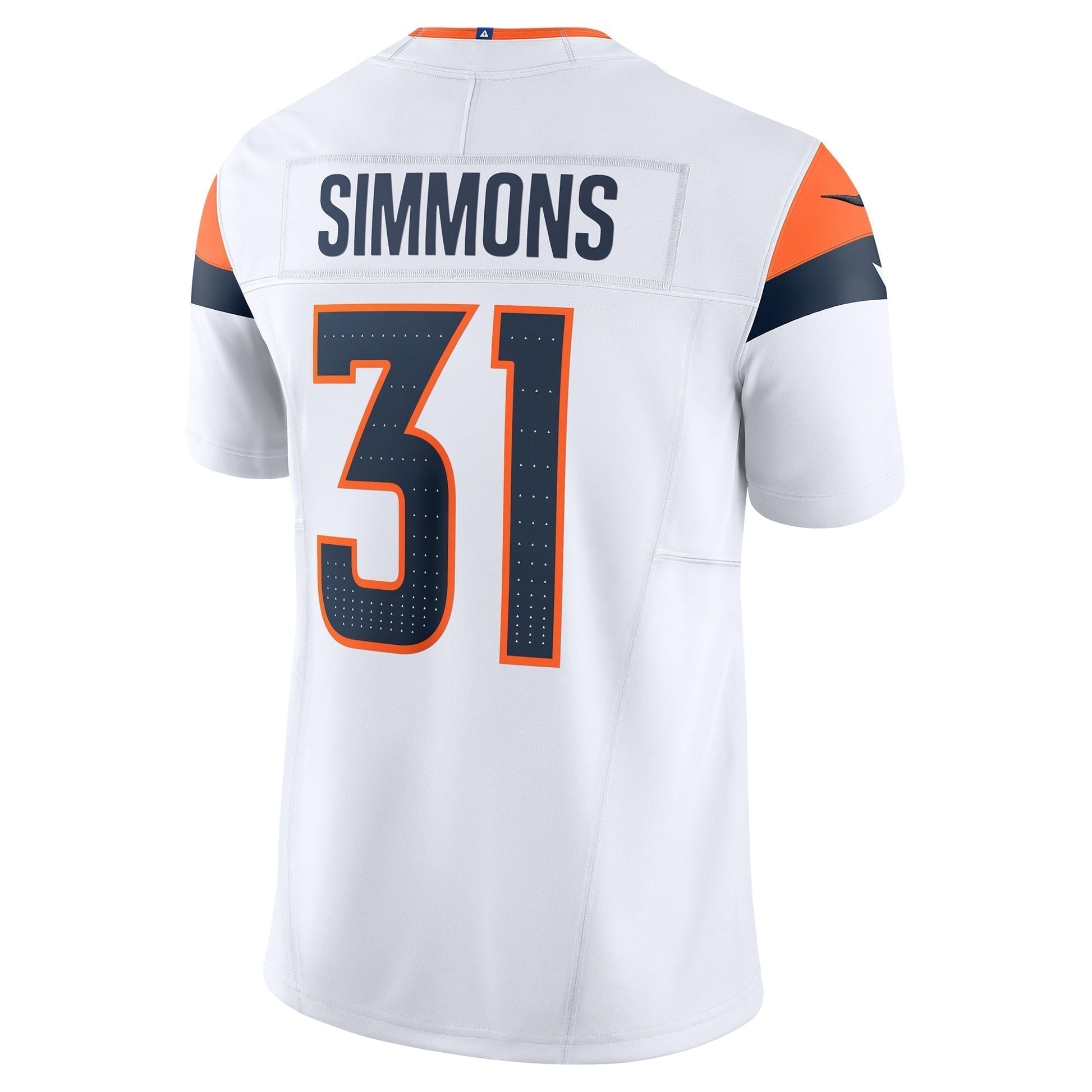 Justin Simmons Denver Broncos Vapor F.U.S.E. Limited Jersey - White football jersey product view 3