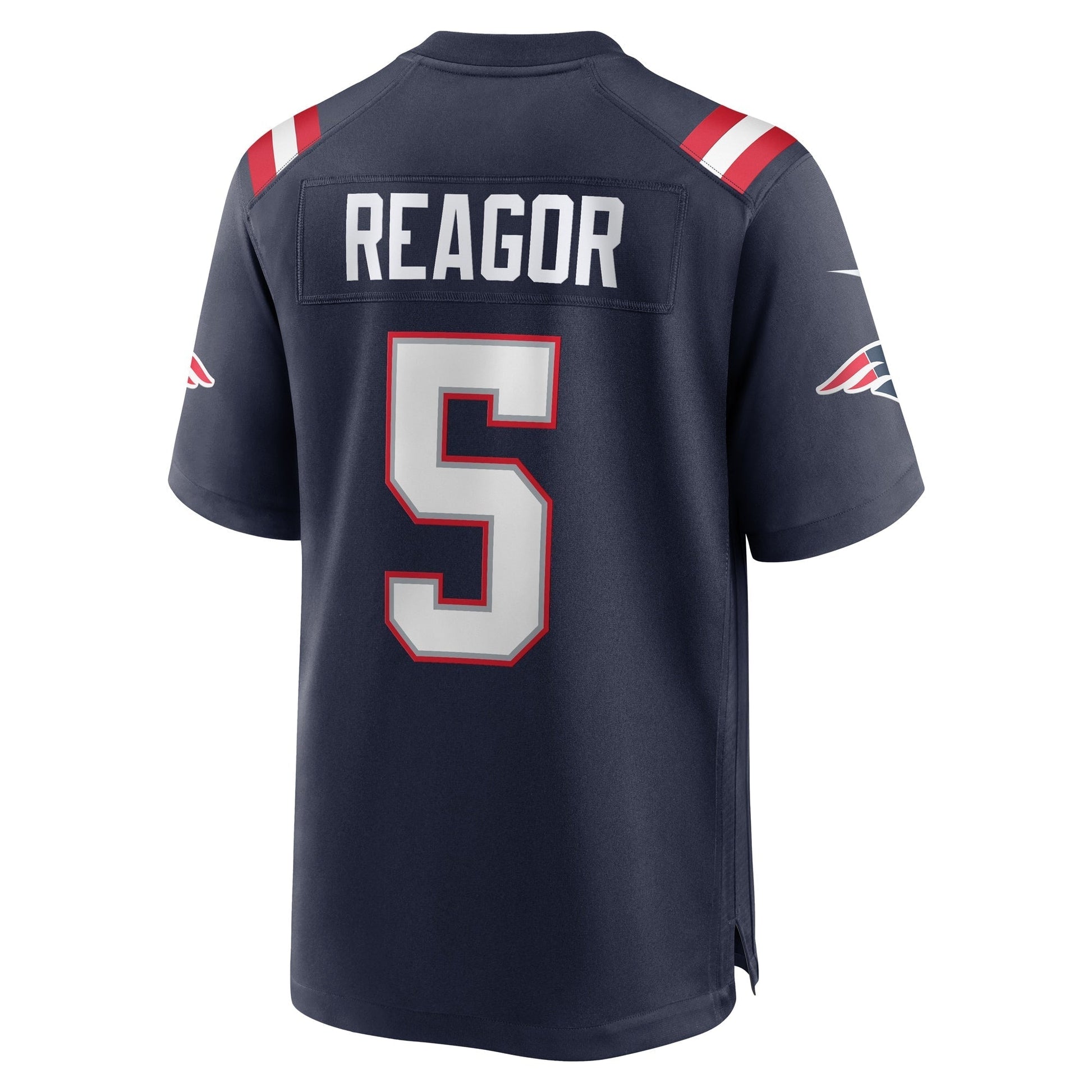 Jalen Reagor New England Patriots Team Game Jersey - Navy football jersey product view 3