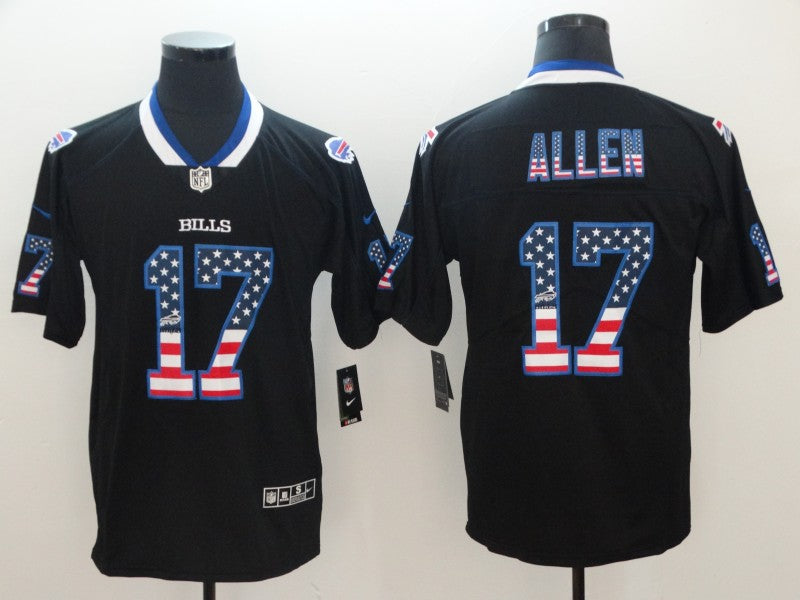Men's Buffalo Bills Josh Allen #17 Black Game Jersey1 football jersey product view 1