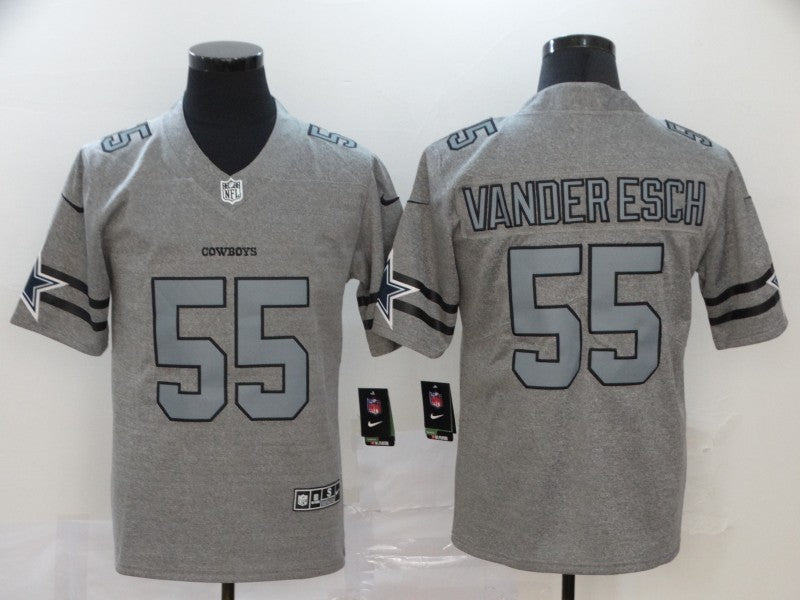 Men's Dallas Cowboys Leighton Vander Esch #55 Gray Game Jersey1 football jersey product view 1