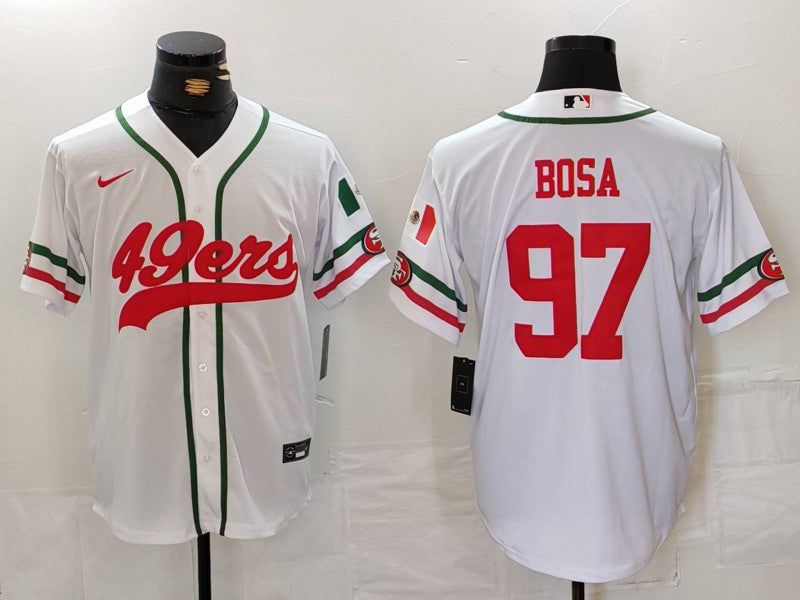 Men's San Francisco 49ers Nick Bosa White Player Jersey football jersey product view 1