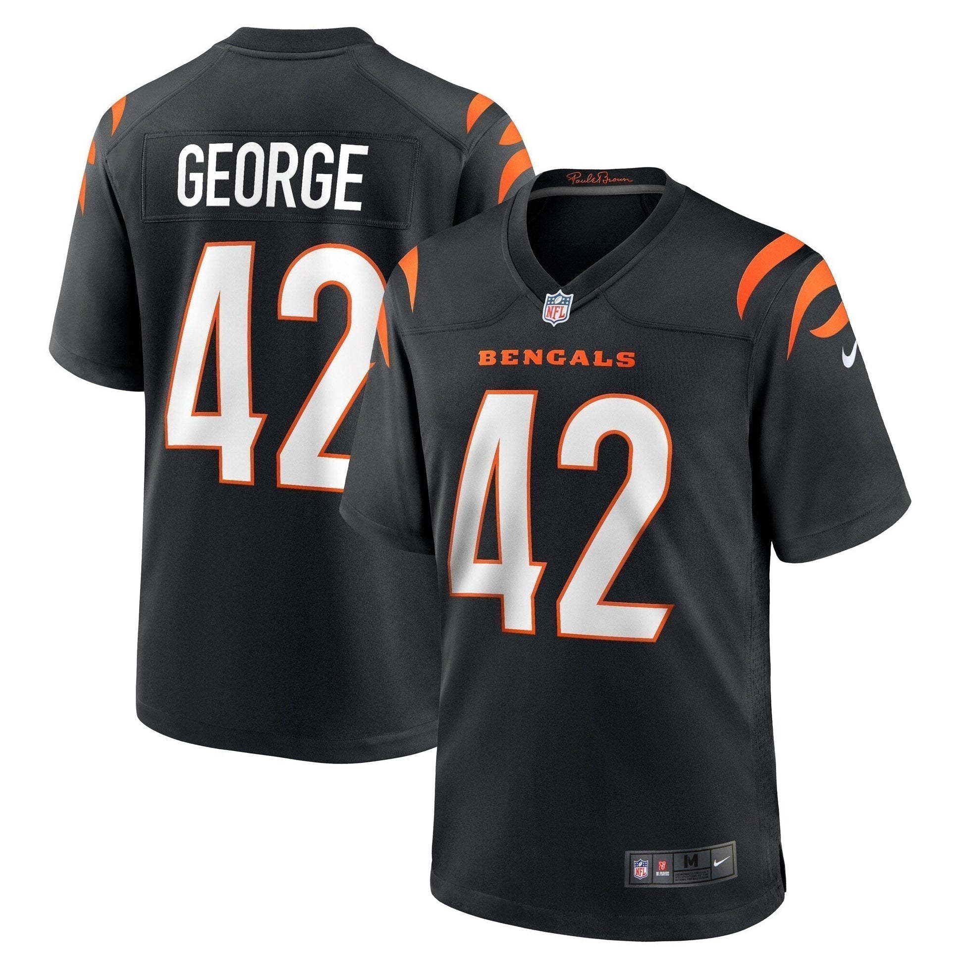 Allan George Cincinnati Bengals Game Jersey - Black football jersey product view 1