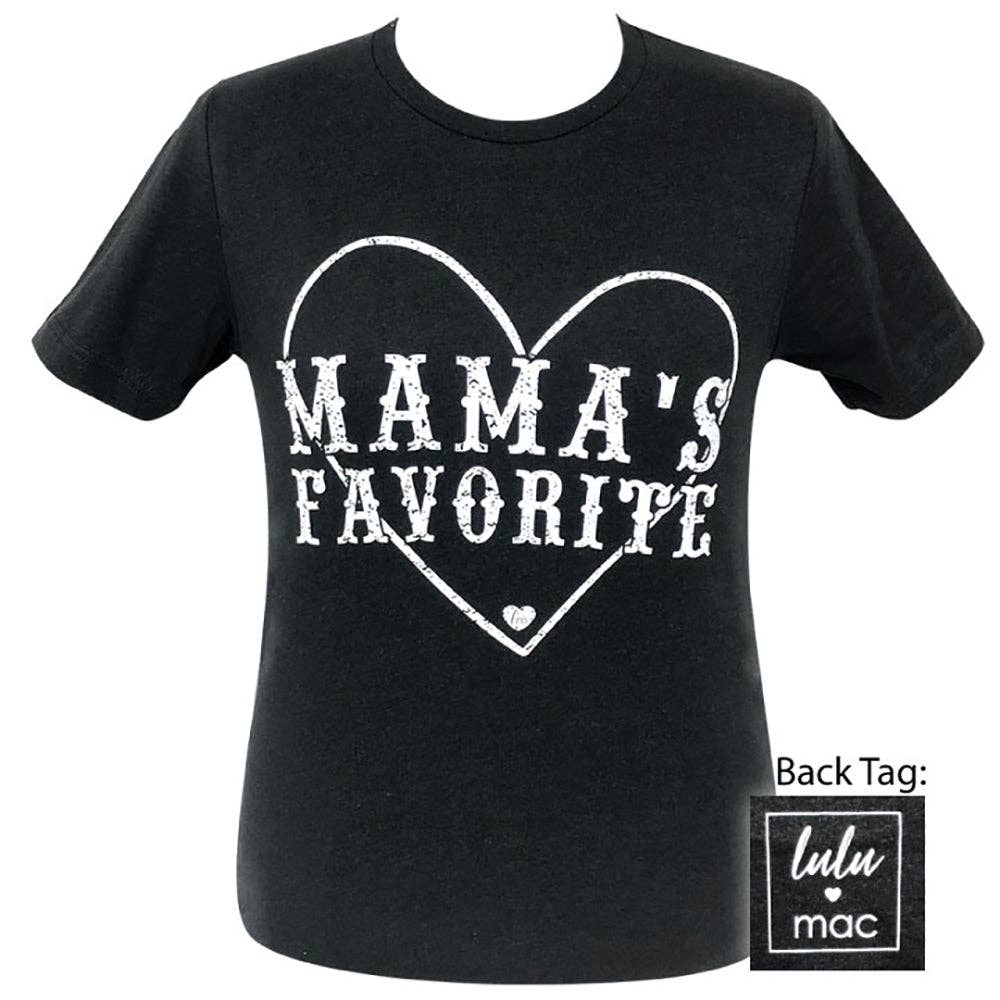 Lulu Mac-Mamas Favorite-Black Heather SS-LM12 Unisex T-shirt, Sweatshirt, Hoodie, Long Sleeve Tee - T-Shirt, Sweatshirt, Hoodie