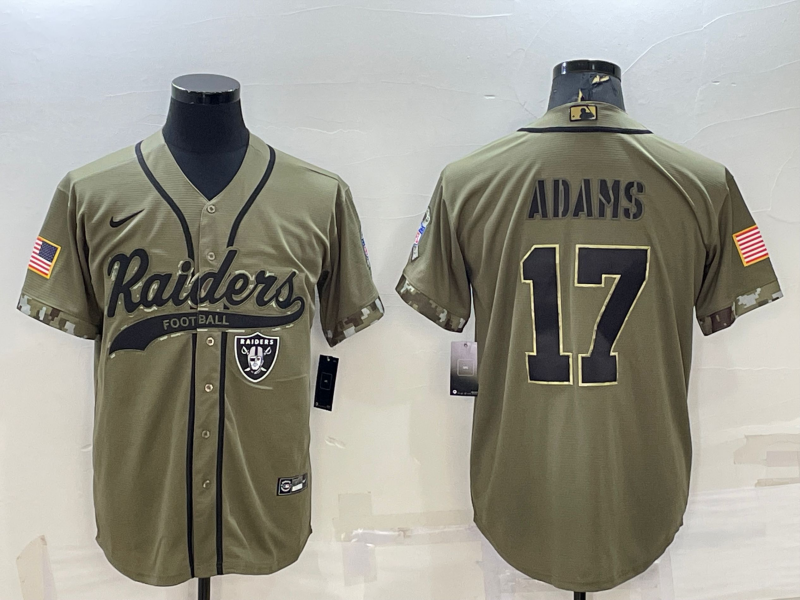 Men's Las Vegas Raiders Davante Adams Olive 2022 Salute To Service Limited Jersey Joint Edition football jersey product view 1