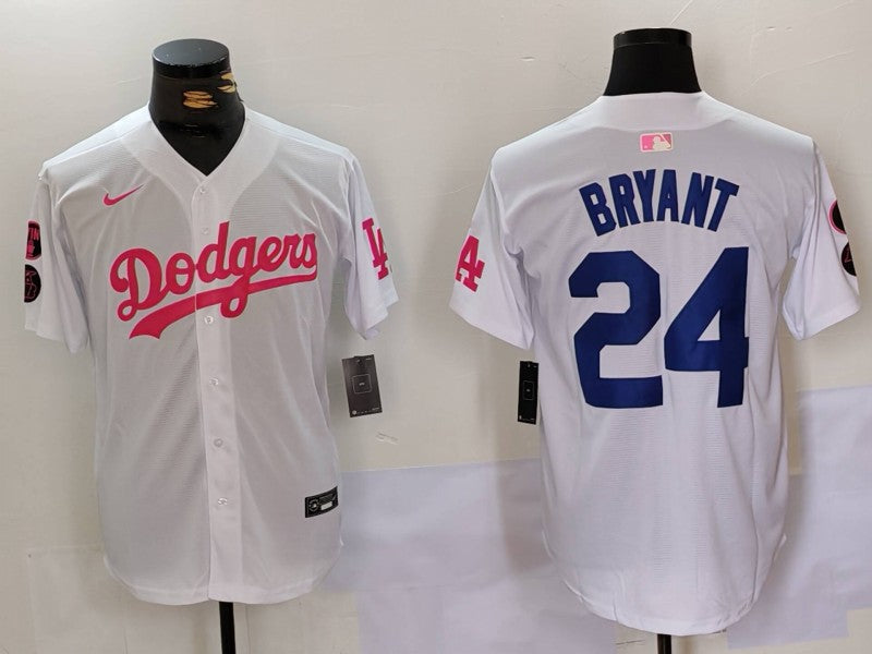 Men's Los Angeles Dodgers Kris Bryant White Limited Player Jersey basketball jersey product view 1