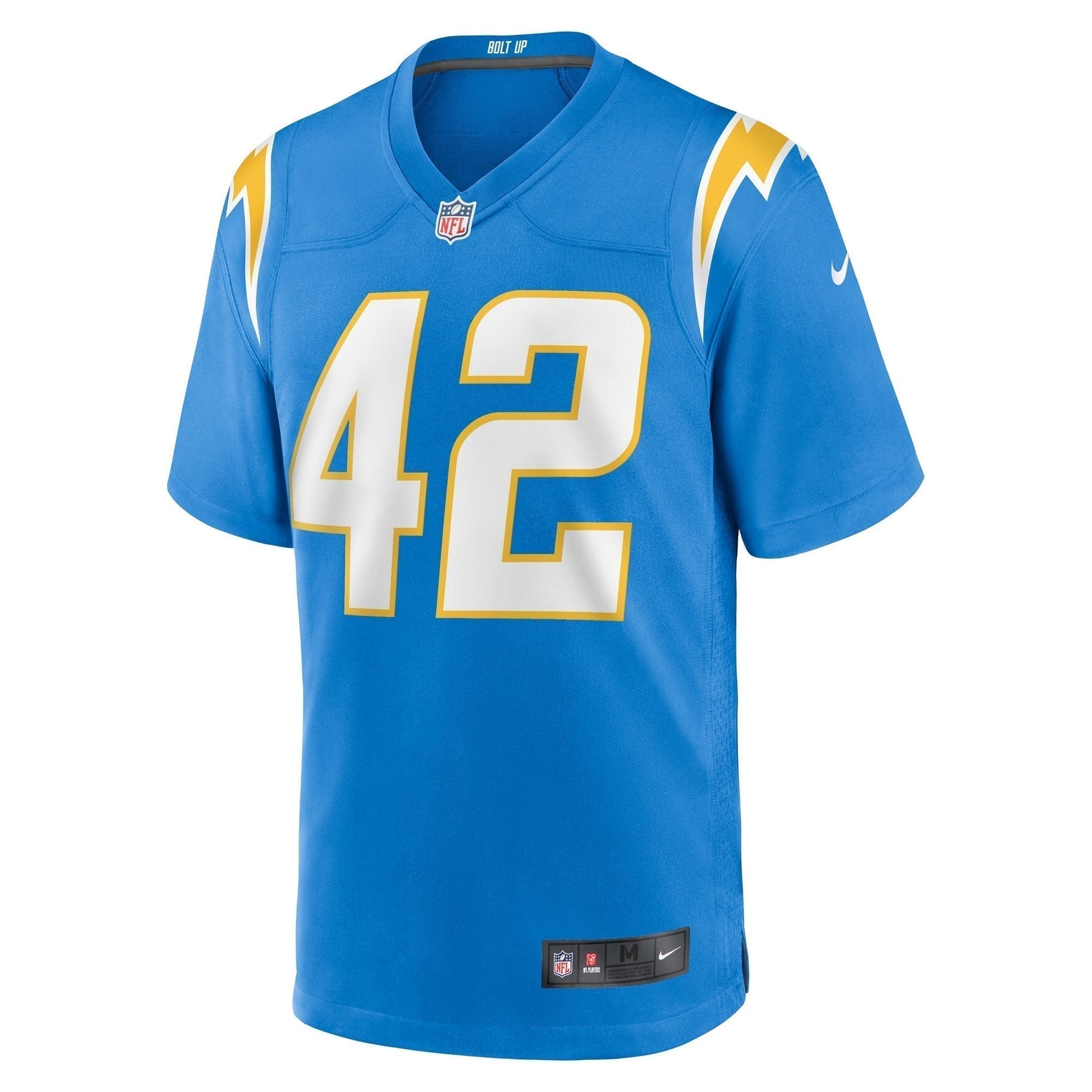 Elijah Dotson Los Angeles Chargers Team Game Jersey - Powder Blue football jersey product view 2