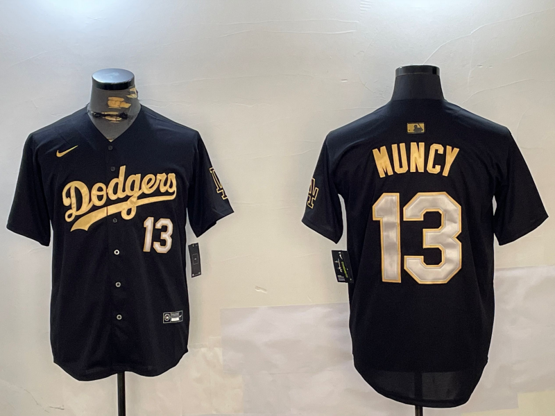 Men's Los Angeles Dodgers Max Muncy Black Game Jersey baseball jersey product view 1