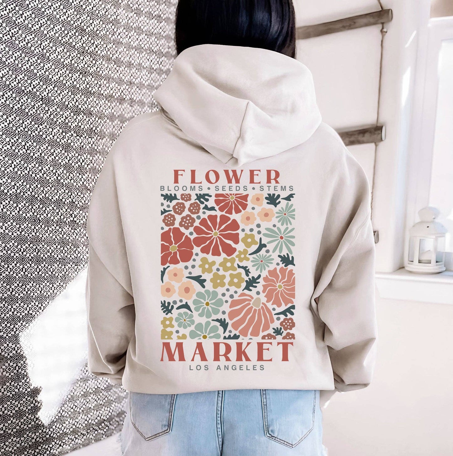 Custom Flower Market Hoodie | S-2XL Unisex T-shirt, Sweatshirt, Hoodie, Long Sleeve Tee - T-Shirt, Sweatshirt, Hoodie