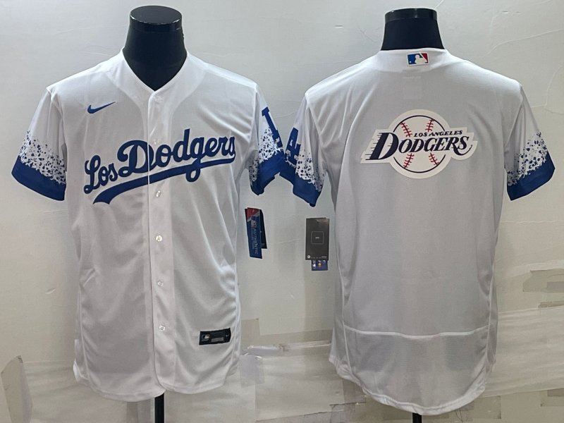 Men's Los Angeles Dodgers White Replica Baseball Jersey1 baseball jersey product view 1