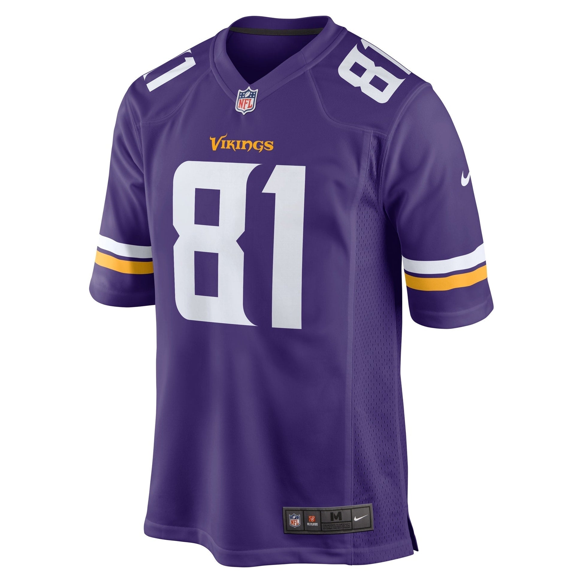 Malik Knowles Minnesota Vikings Team Game Jersey - Purple football jersey product view 2