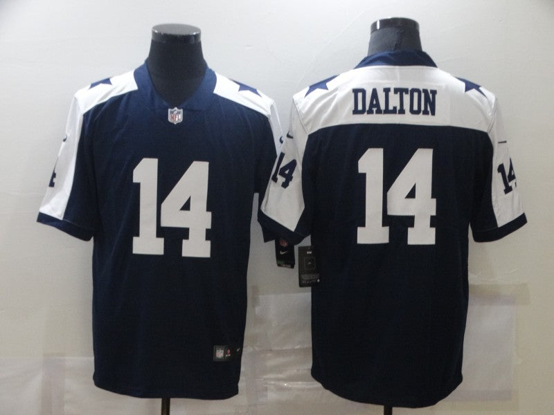 Men's Dallas Cowboys Andy Dalton #14 Navy Game Jersey1 football jersey product view 1