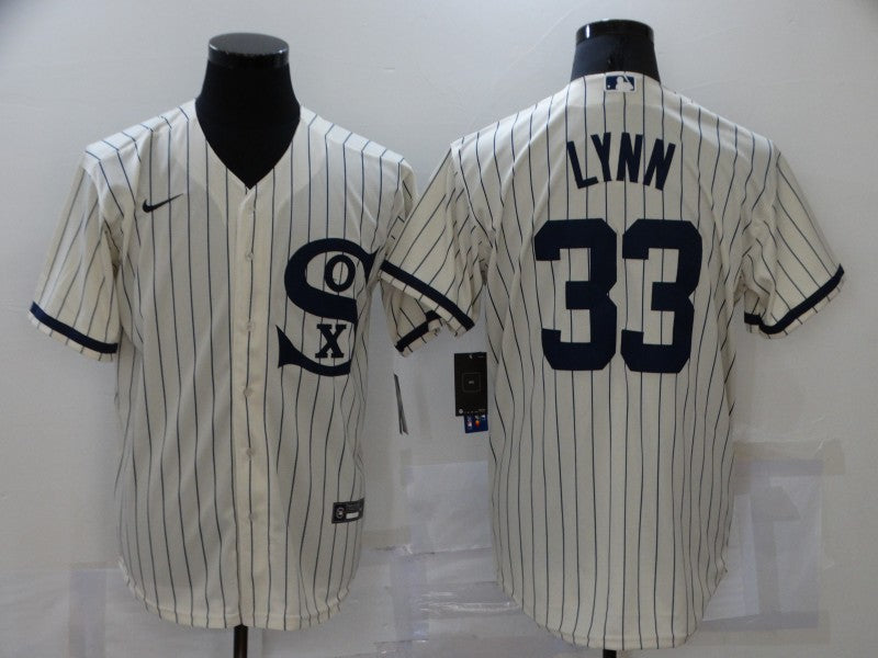 Men's Chicago White Sox Lance Lynn Beige Replica Baseball Jersey baseball jersey product view 1