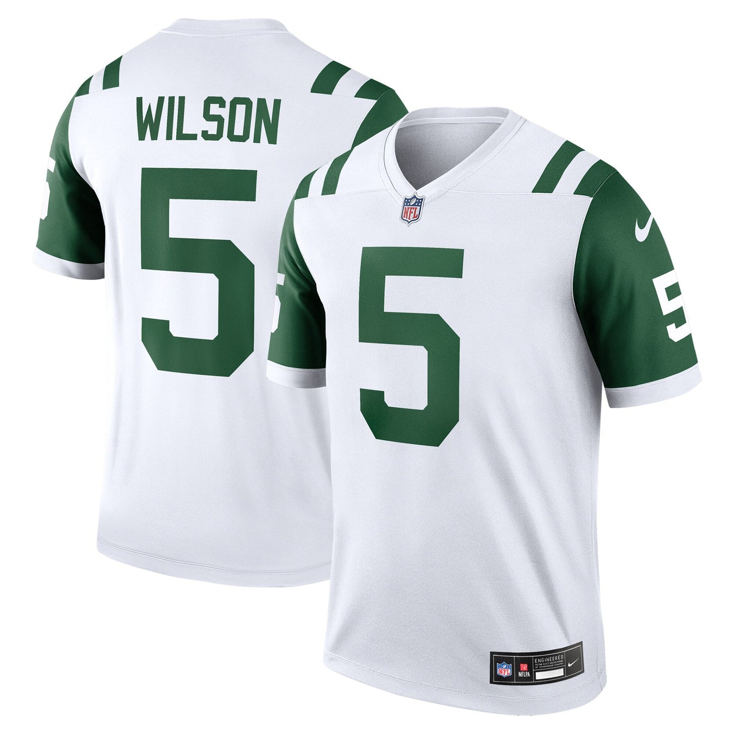 Garrett Wilson New York Jets Classic Alternate Legend Jersey - White football jersey product view 1