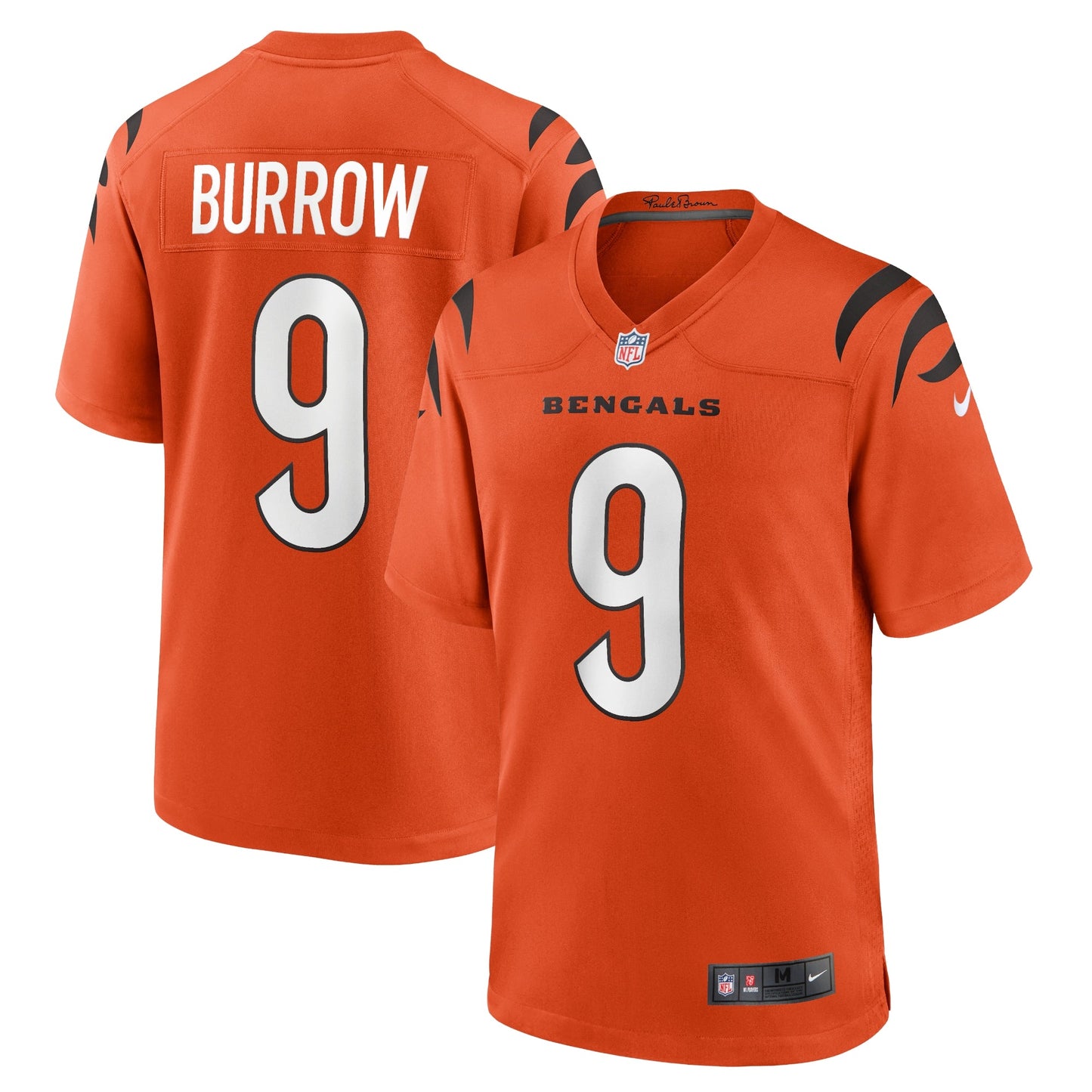 Joe Burrow Cincinnati Bengals Alternate Game Jersey - Orange football jersey product view 1