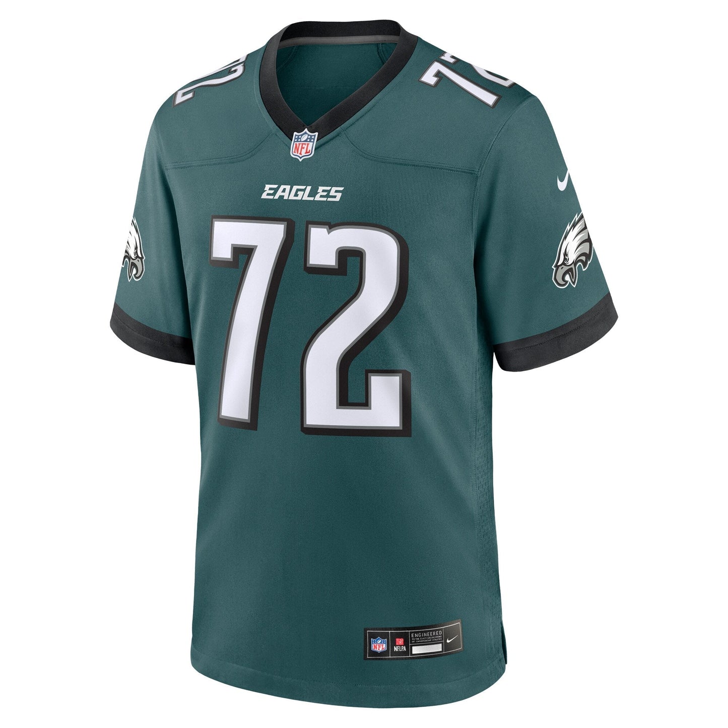 Darian Kinnard Philadelphia Eagles Team Game Jersey - Midnight Green football jersey product view 2