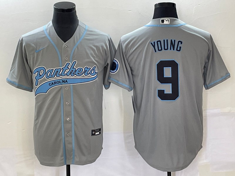 Men's Carolina Panthers Bryce Young Gray Game Jersey Joint Edition football jersey product view 1