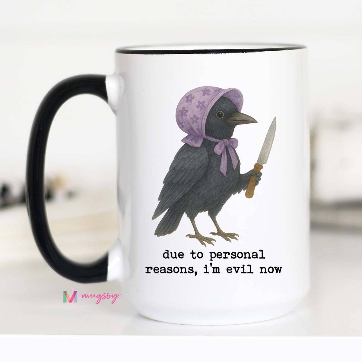 Funny Evil Crow Mug, Ceramic Coffee Mug For Gift Shops Unisex T-shirt, Sweatshirt, Hoodie, Long Sleeve Tee - T-Shirt, Sweatshirt, Hoodie