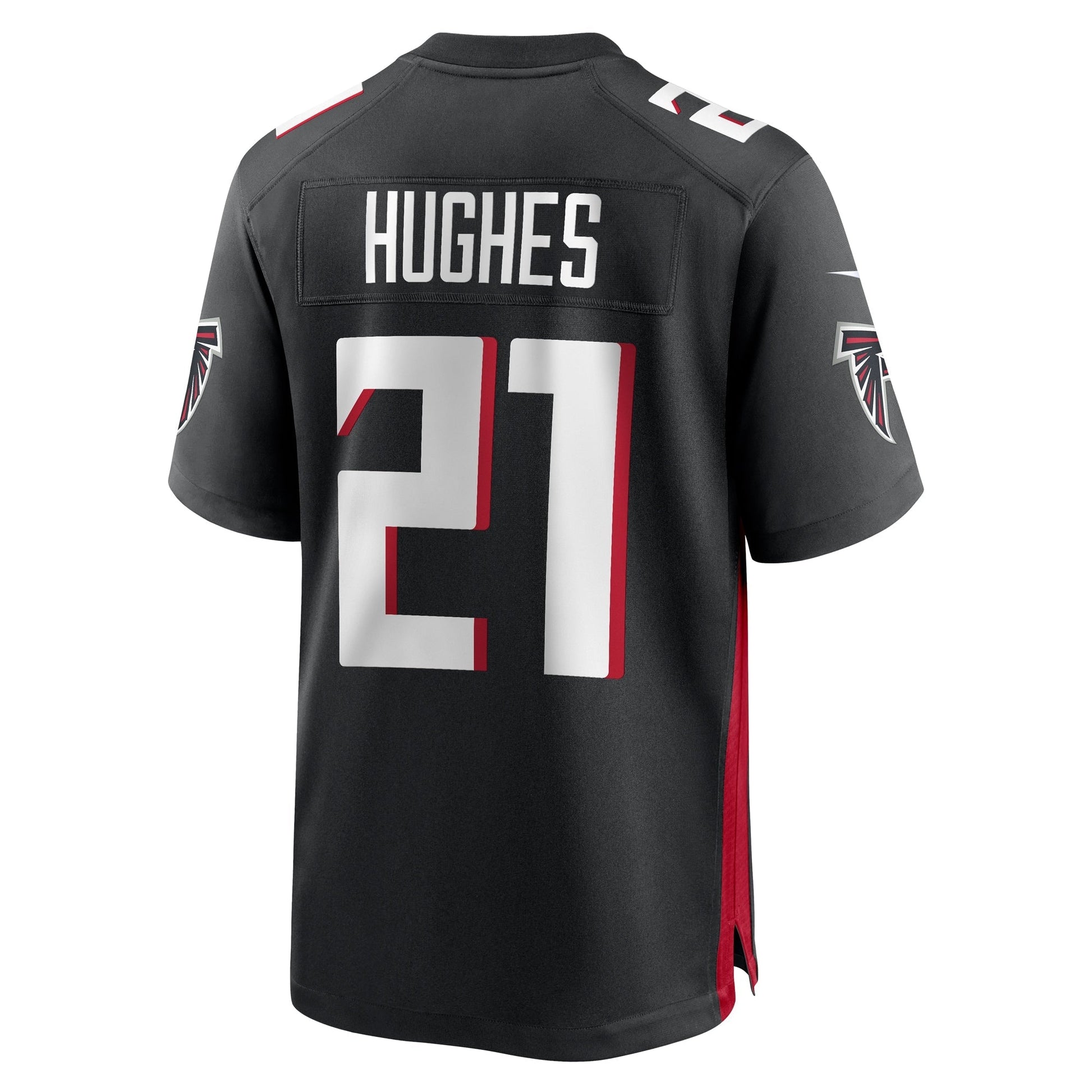Mike Hughes Atlanta Falcons Game Jersey - Black football jersey product view 3