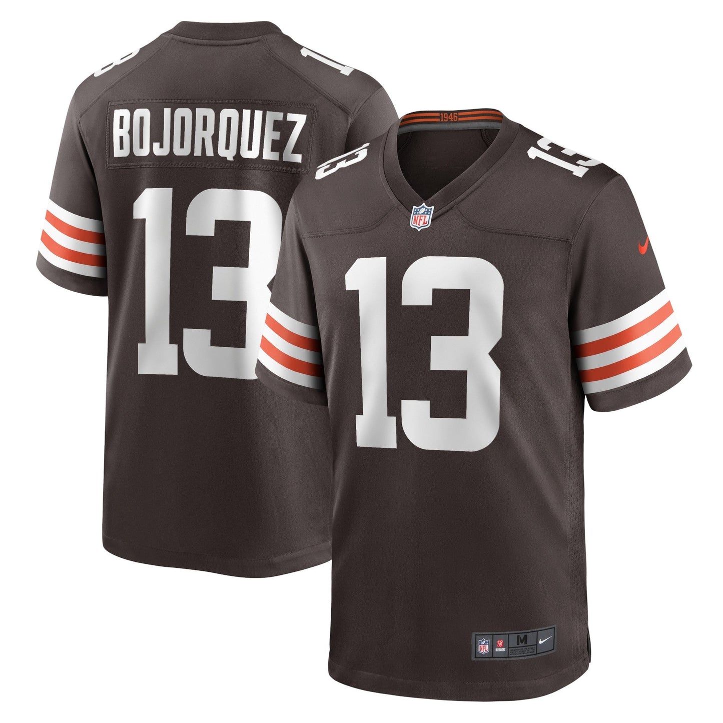 Corey Bojorquez Cleveland Browns Game Jersey - Brown football jersey product view 1