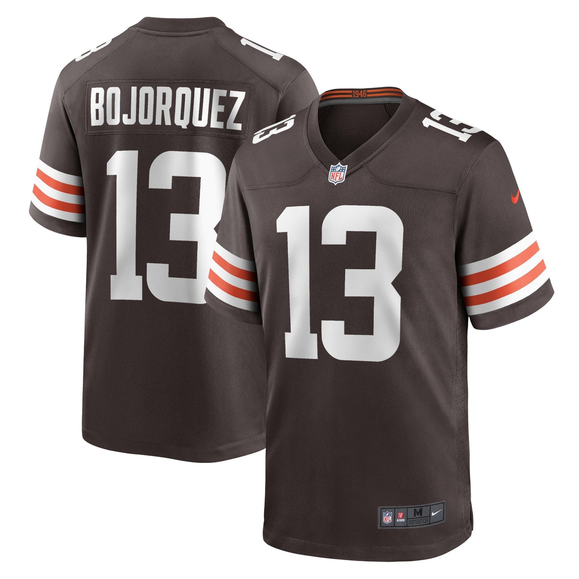 Corey Bojorquez Cleveland Browns Game Jersey - Brown football jersey product view 1