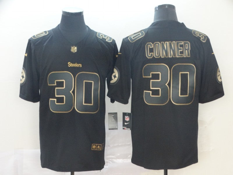 Men's Pittsburgh Steelers #30 James Conner Black Game Jersey1 football jersey product view 1
