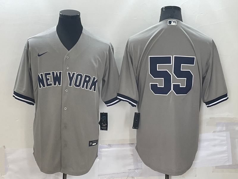 Men's New York Yankees Hideki Matsui Gray Replica Player Name Jersey baseball jersey product view 1