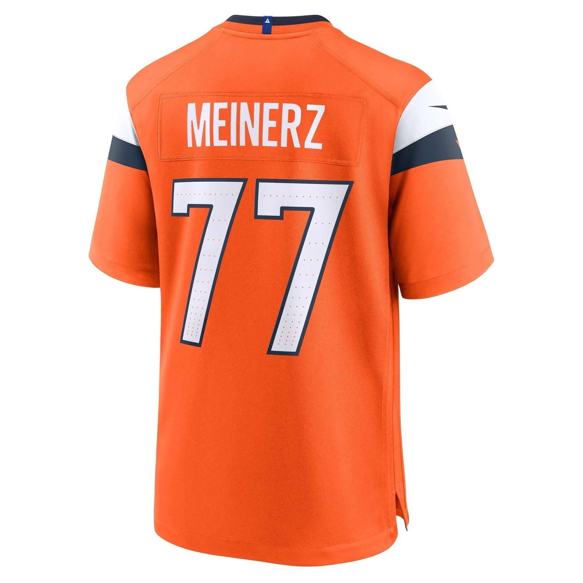 Quinn Meinerz Denver Broncos Team Game Jersey - Orange football jersey product view 3