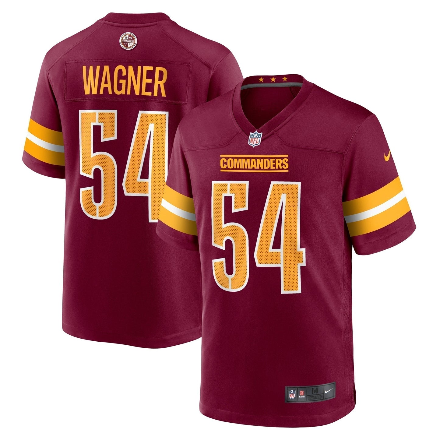 Bobby Wagner Washington Commanders Game Jersey - Burgundy football jersey product view 1