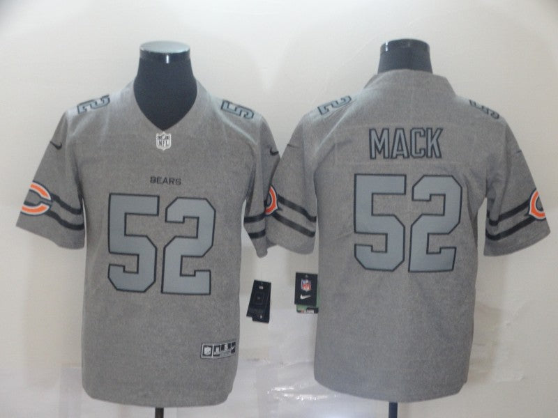 Men's Chicago Bears Khalil Mack #52 Gray Game Player Jersey1 football jersey product view 1