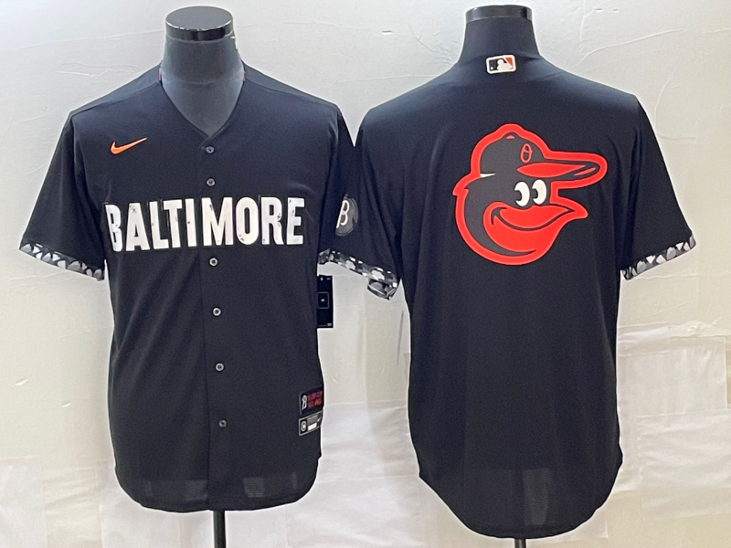 Men's Baltimore Orioles Black 2023 City Connect Replica Player Jersey1 baseball jersey product view 1