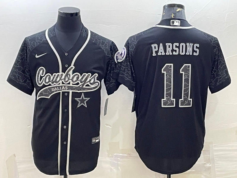 Men's Dallas Cowboys Micah Parsons Black RFLCTV Limited Jersey Joint Edition football jersey product view 1