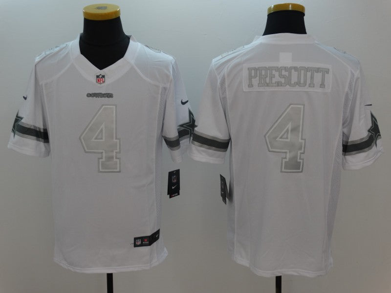 Men's Dallas Cowboys #4 Dak Prescott White Alternate Game Jersey1 football jersey product view 1