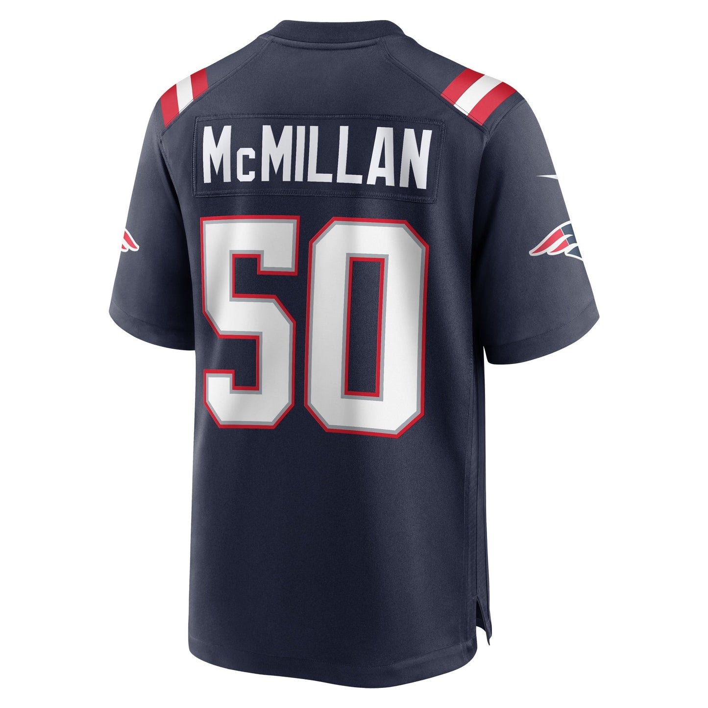 Raekwon McMillan New England Patriots Home Game Jersey - Navy football jersey product view 3