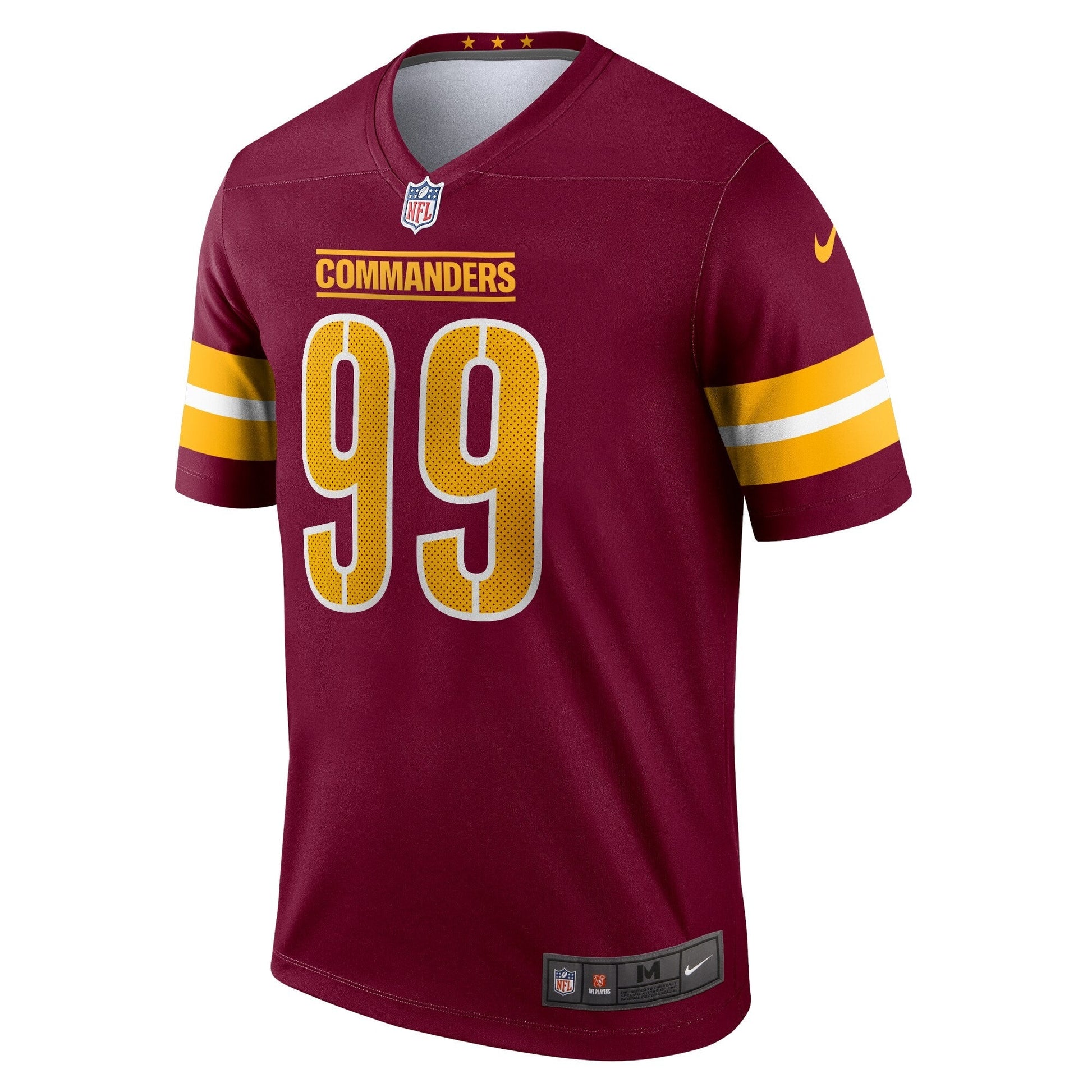 Chase Young Washington Commanders Legend Jersey - Burgundy football jersey product view 2