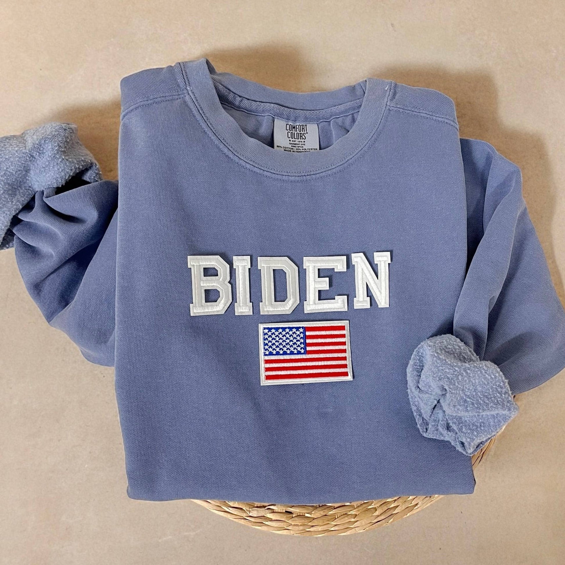 Comfort Colors Biden Crewneck Sweatshirt, Biden Merch Unisex T-shirt, Sweatshirt, Hoodie, Long Sleeve Tee - T-Shirt, Sweatshirt, Hoodie