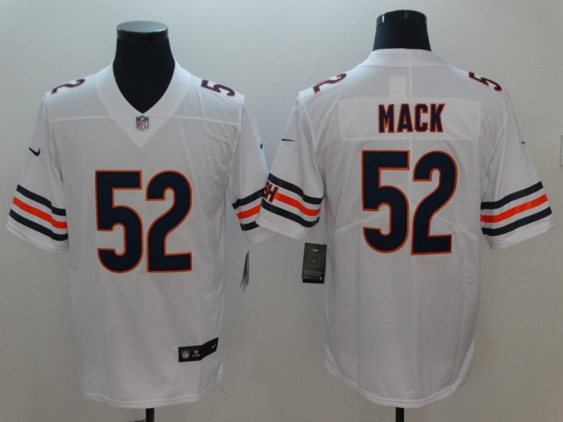 Men's Chicago Bears Khalil Mack #52 White Game Jersey1 football jersey product view 1