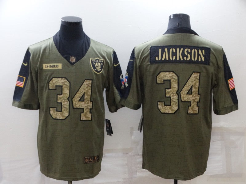 Men's Las Vegas Raiders Bo Jackson Brown Alternate Game Jersey football jersey product view 1