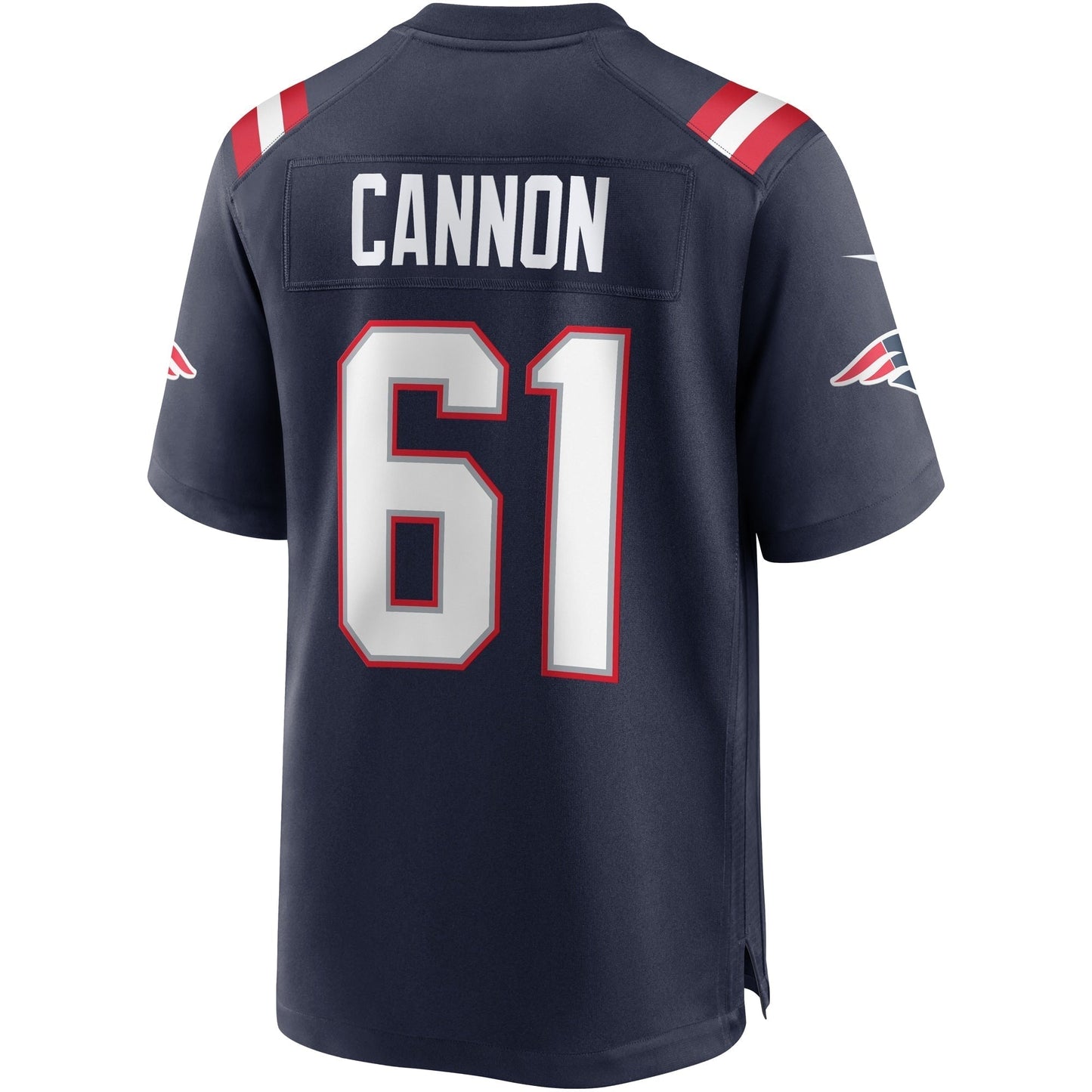 Marcus Cannon New England Patriots Game Jersey - Navy football jersey product view 3