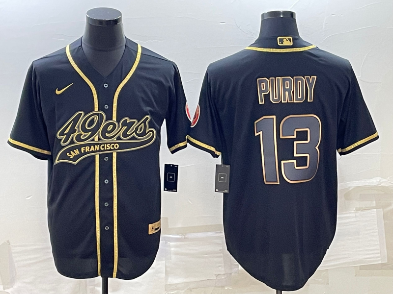 Men's San Francisco 49ers Brock Purdy Black Player Jersey Joint Edition football jersey product view 1