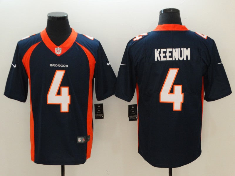 Men's Denver Broncos Case Keenum #4 Navy Game Jersey1 football jersey product view 1