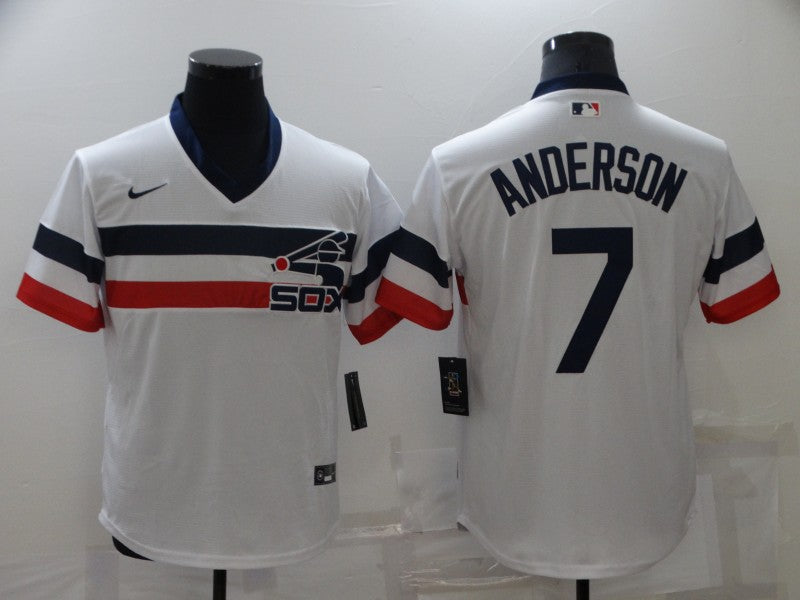 Men's Chicago White Sox Tim Anderson White Authentic Game Jersey baseball jersey product view 1