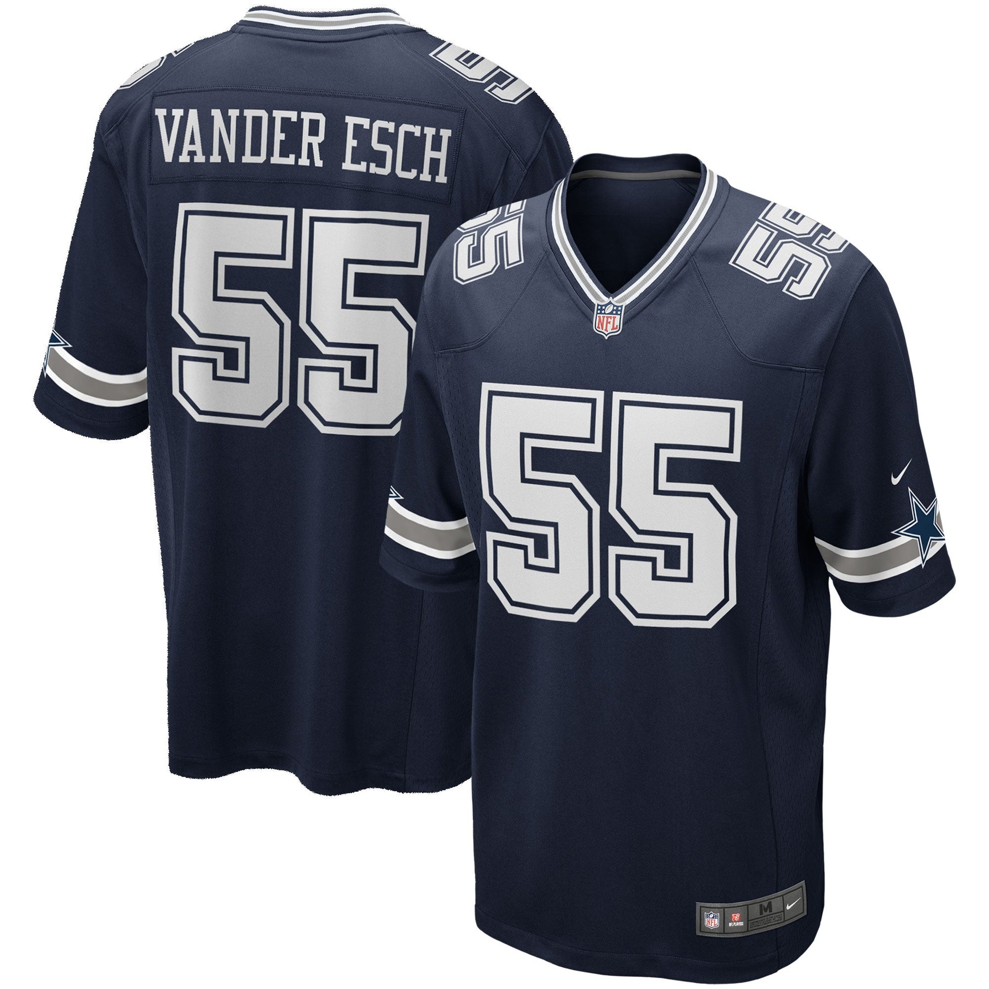 Leighton Vander Esch Dallas Cowboys Team Game Jersey - Navy football jersey product view 1